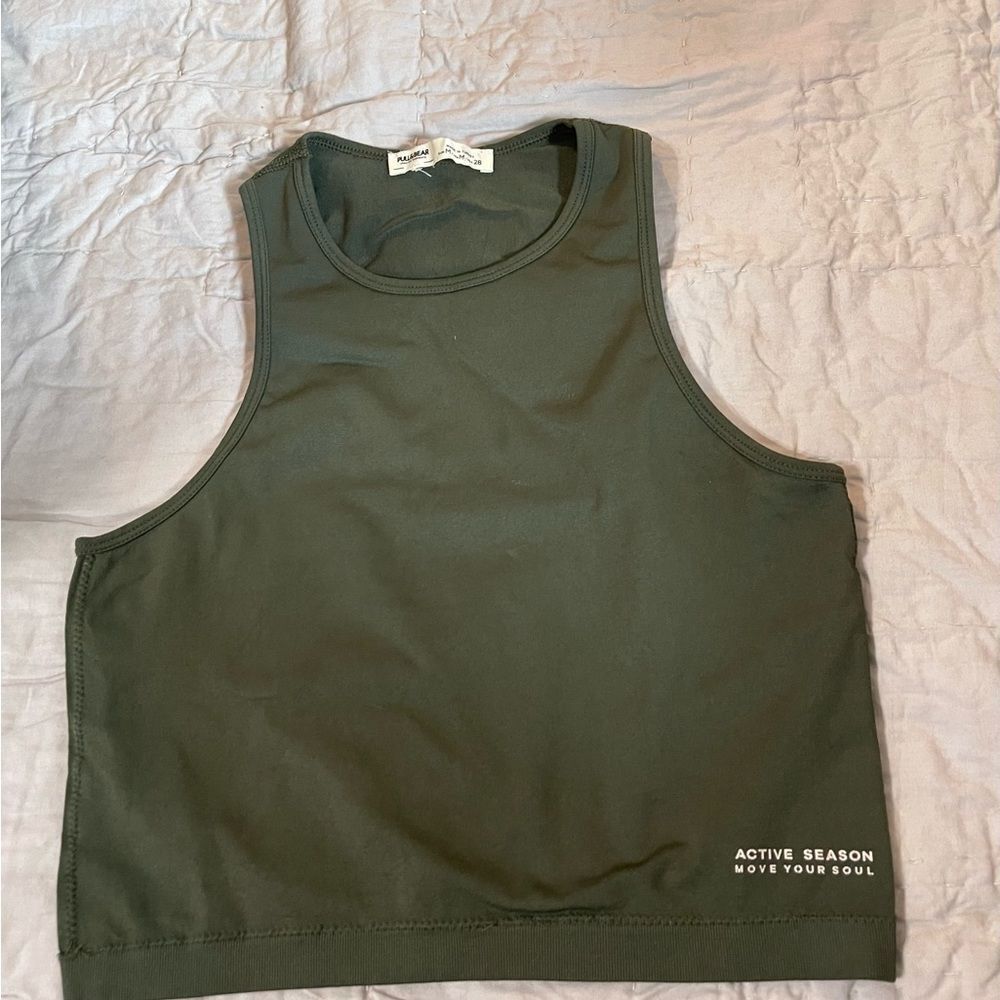 Pull&Bear Green Cropped